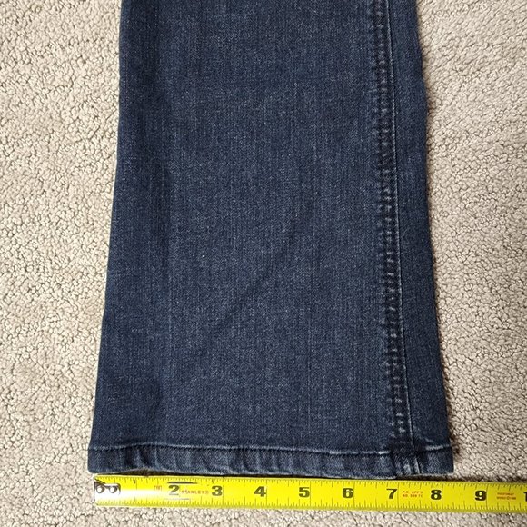 Democracy Women's Revolution Boot Jeans Blue Mid Rise Dark Wash Stretch Size 4 - Picture 8 of 8